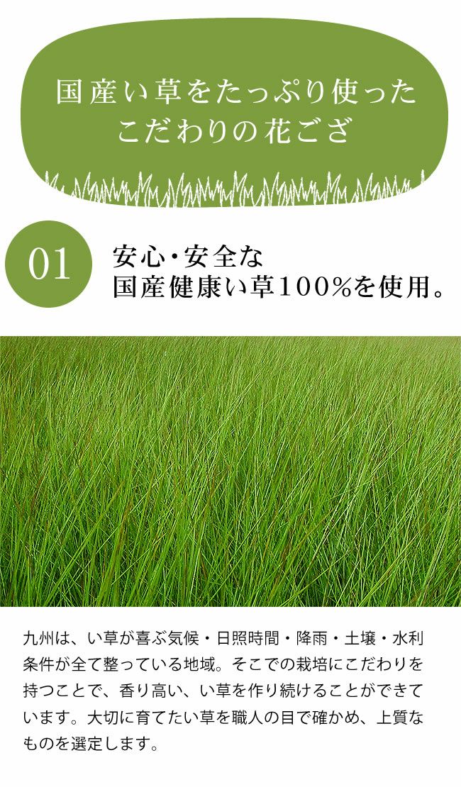 花ござ夢路174×261cm い草ラグ・花ござ｜い草ラグ・花ござ通販【家具の里】