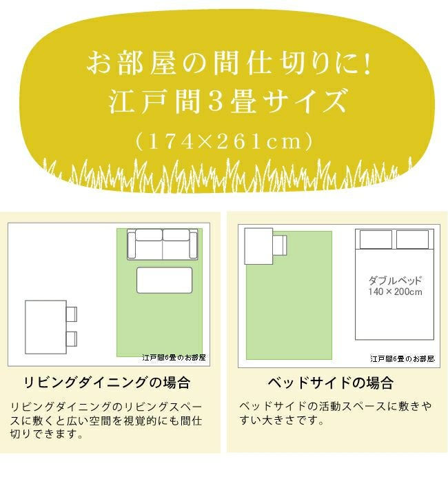 気軽に使える大きさのい草ラグ