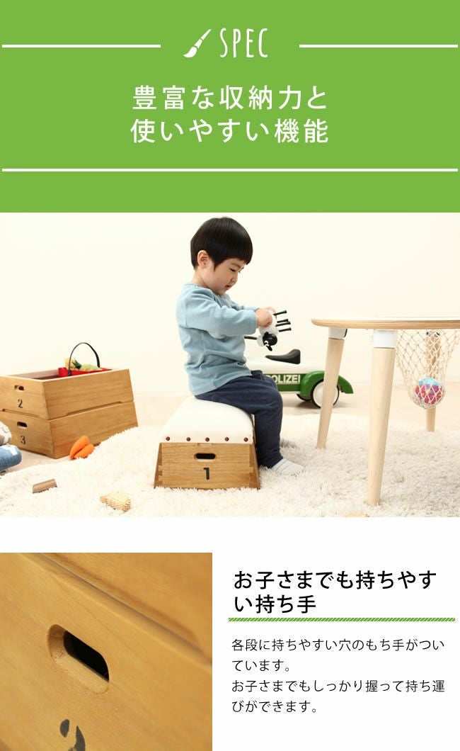 キャピック 跳び箱型 収納ボックス 3段 木製 おもちゃ箱 衣装箱 子ども用 インテリア CAPIC 札幌 東区 TOBICOBACOトビコバコ 跳び箱型おもちゃ箱 3段 収納 シンバ c001 豊田