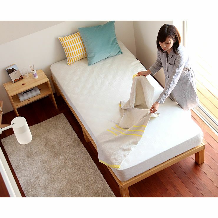国産ひのき材使用、組み立て簡単シンプルなすのこ すのこベッド