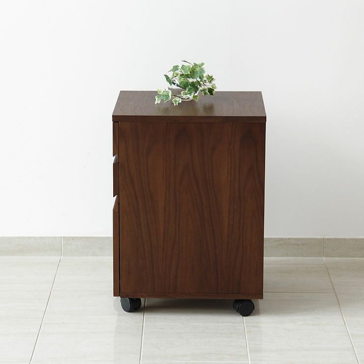 深みのある色合いのウォールナット木製チェスト40cm幅_詳細14