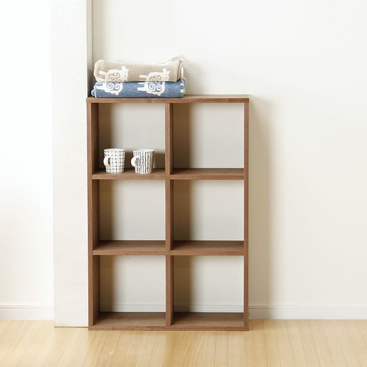 ウォールナット材の素材感たっぷり木の温もりあふれるシェルフ720（高さ72cm） 杉工場「木と風」_詳細17