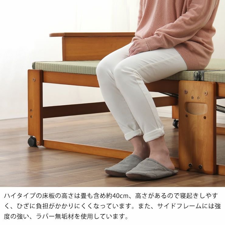 出し入れ簡単！折り畳みが驚くほど軽くてスムーズな木製折 畳ベッド