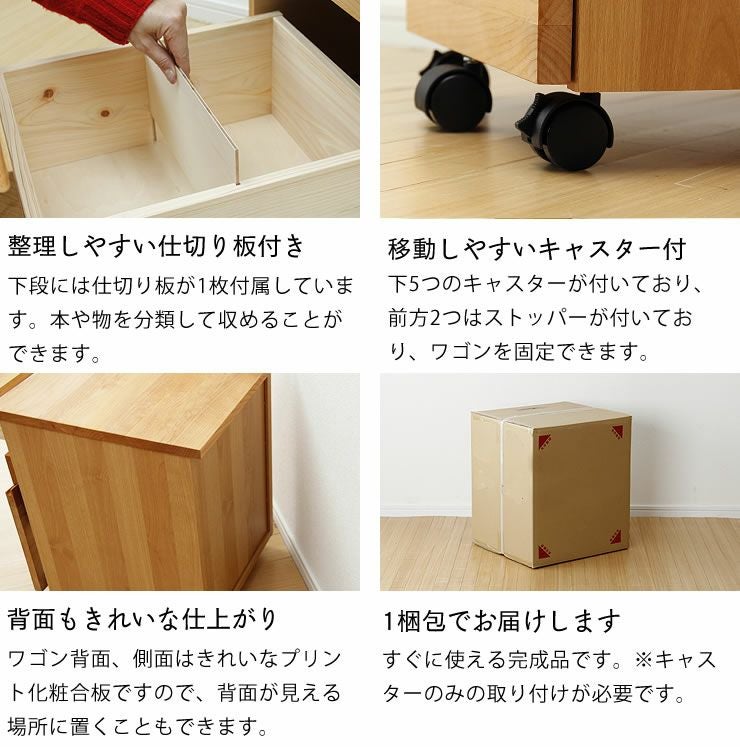 シンプルで自分流に使えるワゴン 杉工場 レグシ ワゴン・上棚｜ワゴン