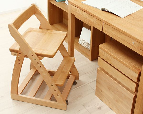 杉工場】【レオ】 木製上下可 学習椅子・学習チェア｜学習椅子・学習