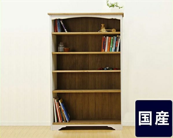 コンパクトでかわいいカントリー調シェルフ 本棚・シェルフ｜本棚