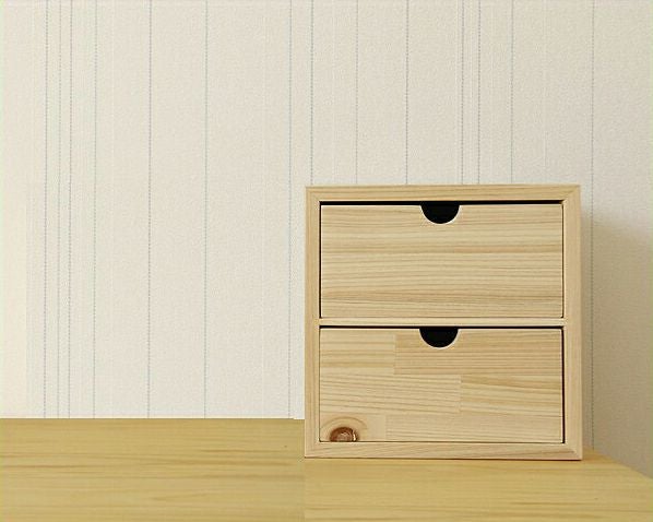 ヒノキカグ大正集成 ミニ・キューブ収納 引き出しあり