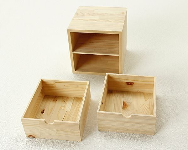 引き出しが2杯ついているミニ・キューブ収納
