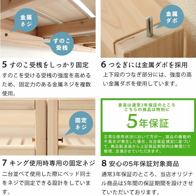 国産ひのき 二段ベッドお子様の成長と共に変化！高級 二段ベッド｜2段