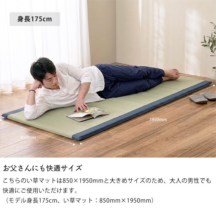 お父さんにも快適サイズの寝ござ