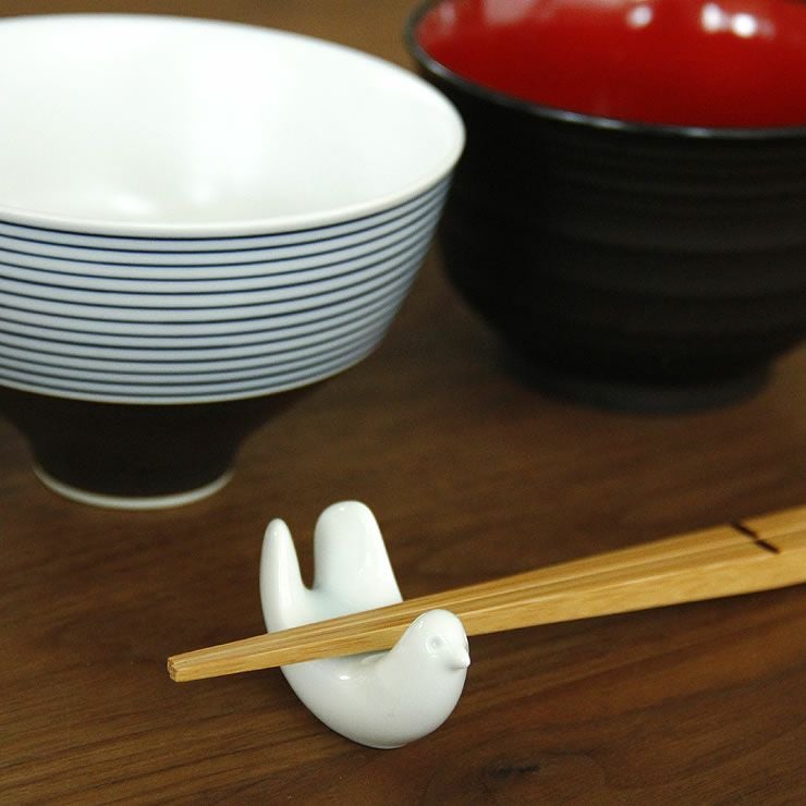 白山陶器（はくさんとうき）とり型はしおき（1個）【箸置き 和洋食器