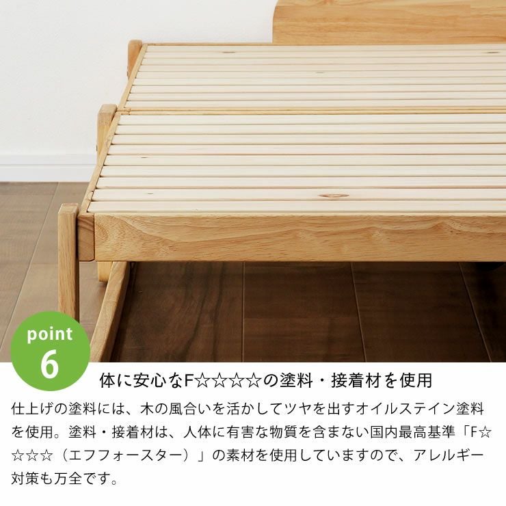 出し入れ簡単！折りたたみが驚くほど軽くてスムー すのこベッド