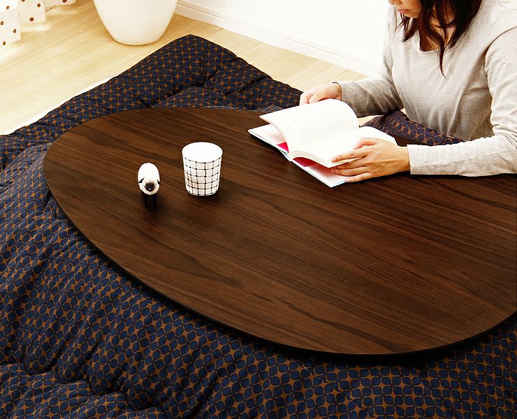 家具調こたつ 楕円形 110cm丸 こたつテーブル（円形・楕円形）｜こたつ