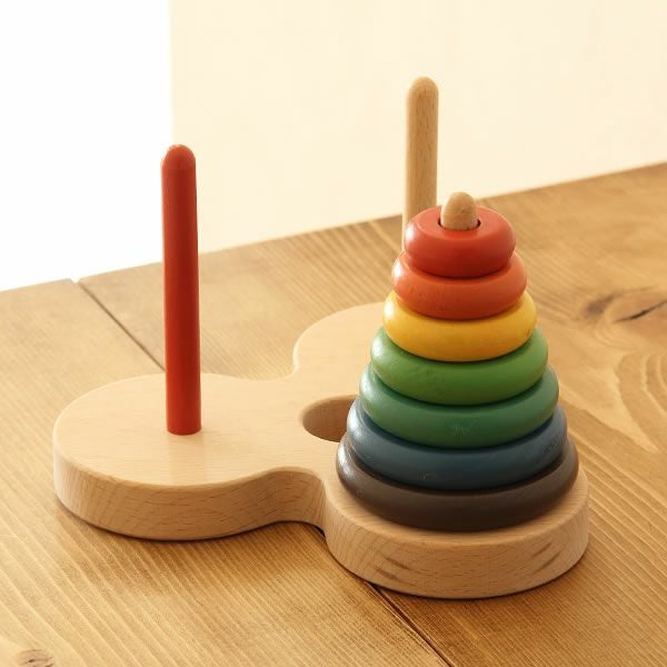 銀河工房木のおもちゃ「ハノイの塔数学パズル」_詳細02