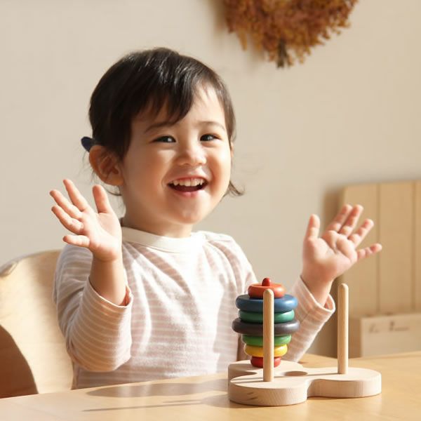 銀河工房木のおもちゃ「ハノイの塔数学パズル」_詳細03