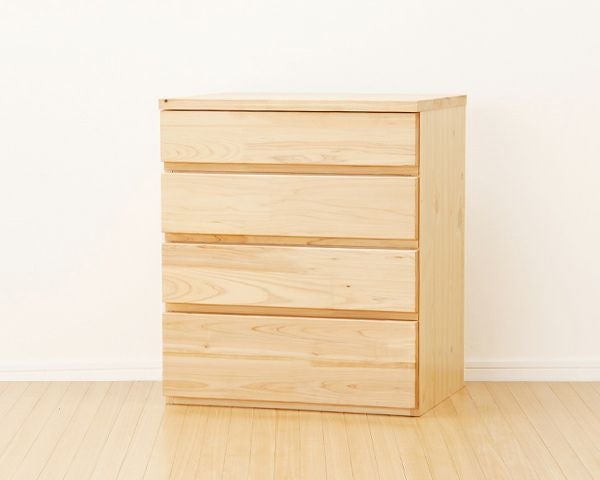 子供部屋にぴったり！ひのきのチェスト（4段） チェスト・タンス