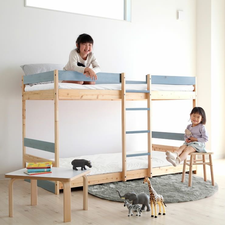 国産ひのき 二段ベッド当店限定のオリジナルカラー！ 二段ベッド｜2段