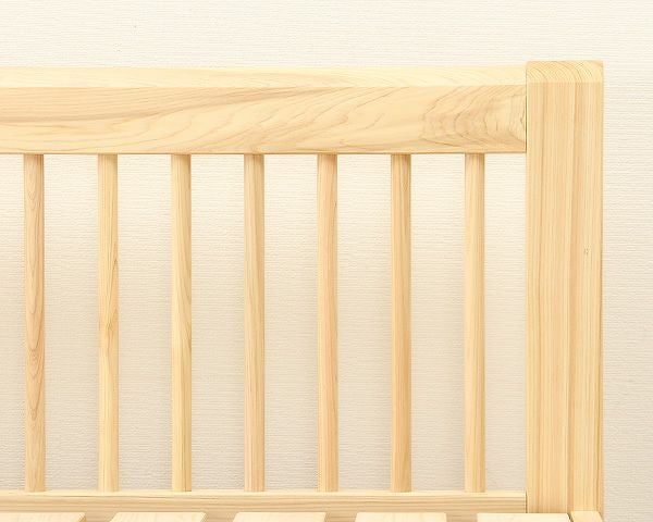 ひのき無垢材を贅沢に使用した木製すのこベッドセミダブルサイズフレームのみ_詳細03