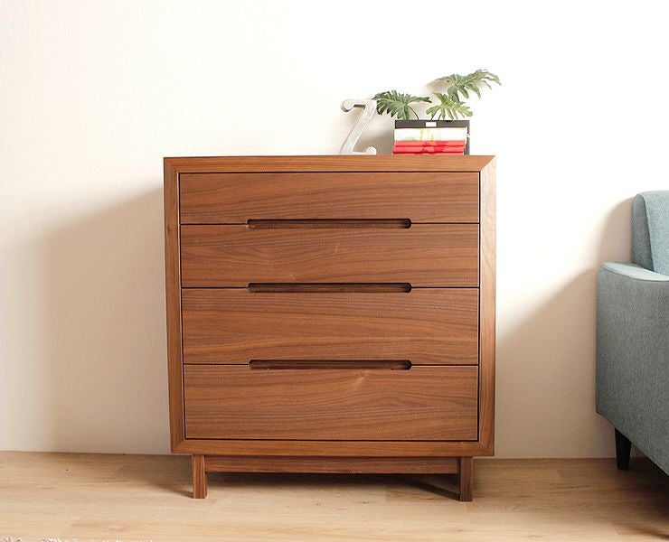 上質な存在感のある木製リビングチェスト・タンス(4段)_詳細02