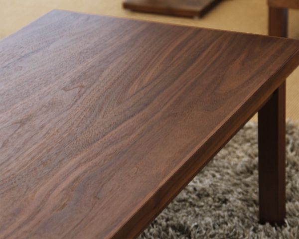 〘あこちゃん〙低めの木製ローテーブル ウォルナット　オーダー THE LOW TABLE / 無垢 ウォルナット × White Steel – KANADEMONO