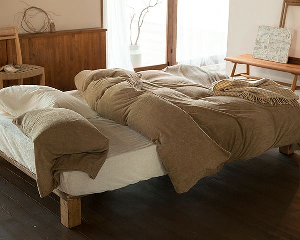 吸湿性抜群のタオル生地ベッドシーツ セミダブルサイズ(120×200cm)_詳細02