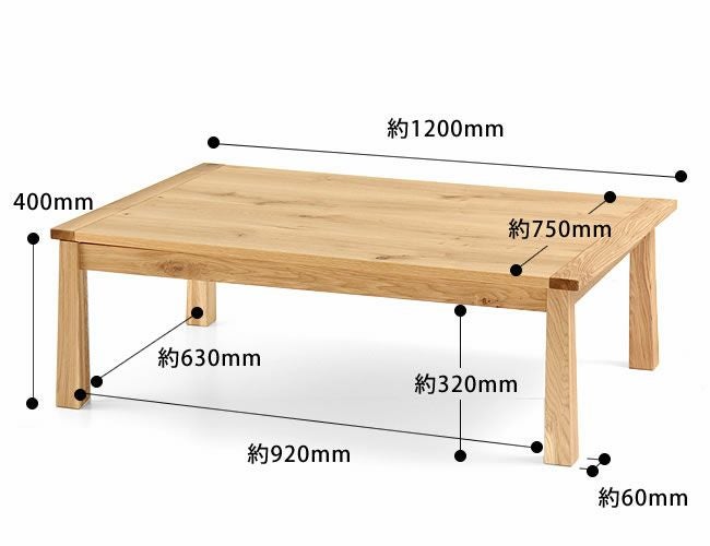 家具調こたつ 国産 こたつテーブル（長方形 120cm幅）｜家具調こたつ