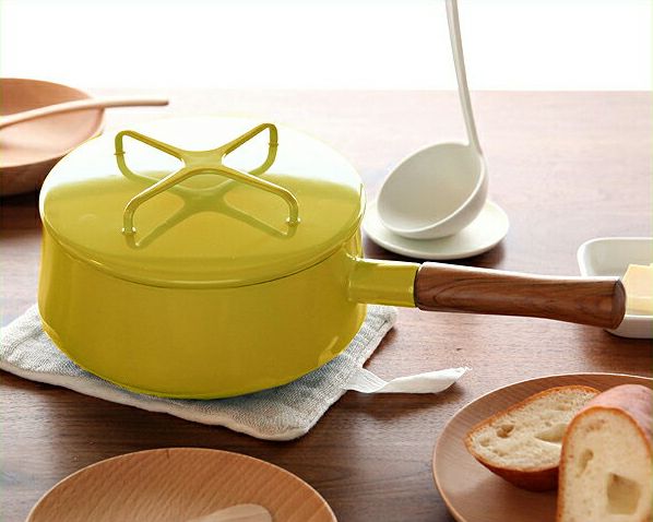 DANSK ダンスク　蓋つき コベンスタイル ソースパン 黄 #02 DANSK ダンスク ソースパン 1QT フタ付き 片手鍋13cm ホーロー 鍋