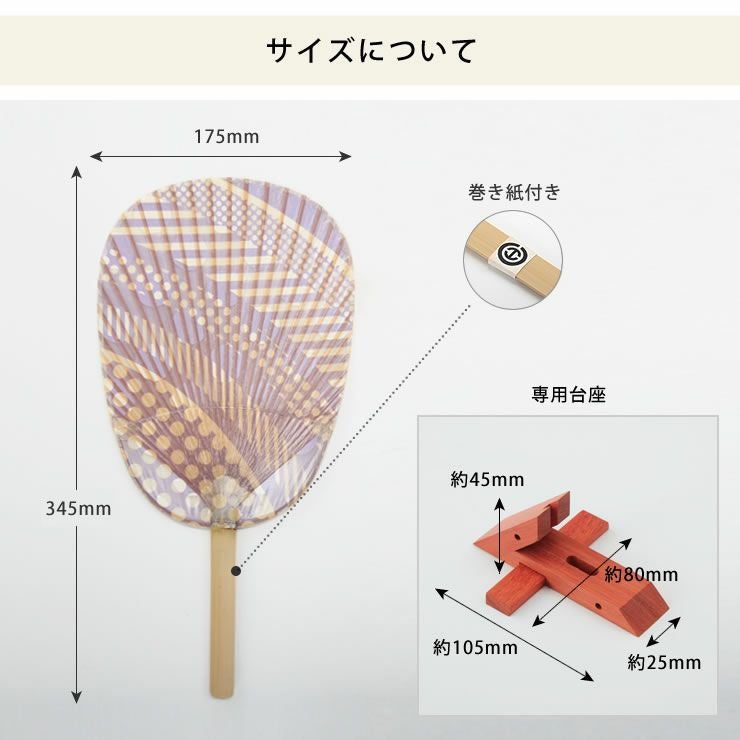 水うちわ小判型のサイズについて