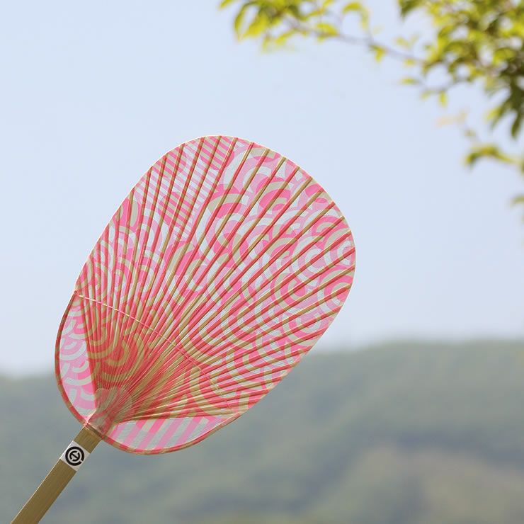 水うちわ判型のイメージ（輪花／PINK）