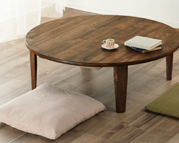 国産ひのき材を使用した 折りたたみ式ちゃぶ台90cm ちゃぶ台｜ちゃぶ台