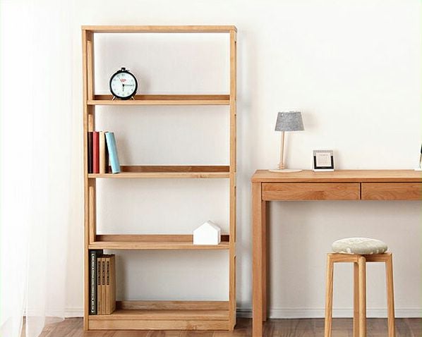 アルダー無垢材を贅沢に使ったブックシェルフ 本棚・シェルフ｜本棚