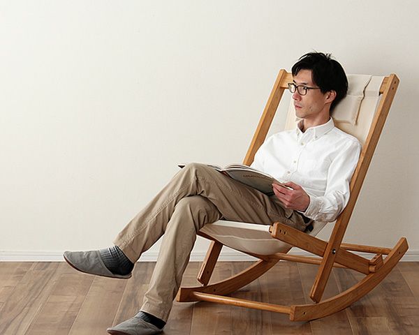 自然の素材にこだわった癒しのロッキング ロッキングチェア