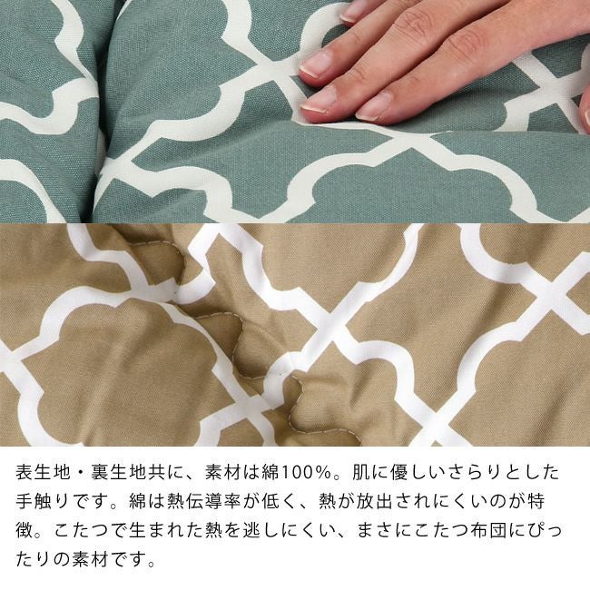 オリジナルモロッカン柄 こたつ掛け布団（円形 75～120cm用）｜こたつ