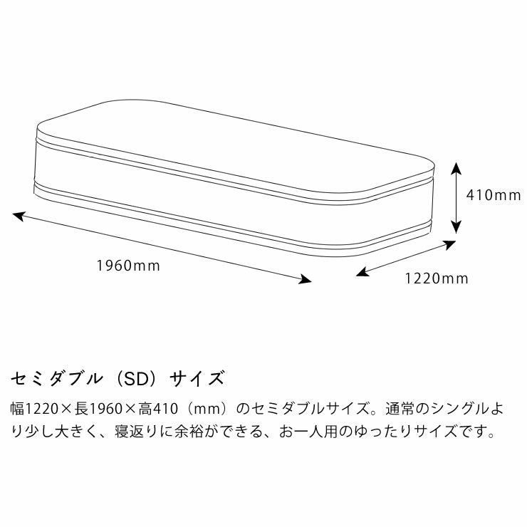 サータ（Serta）iSeries（アイシリーズ） スイートピローソフトポケットコイルマットレス（立体ピローソフト・2トップタイプ）SD セミダブルサイズ（3ゾーン：並行配列）_詳細16