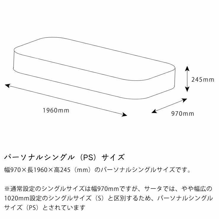 サータ（Serta）ペディック62 ノーマル F1Pポケットコイルマットレス（ノーマルタイプ）PS パーソナルシングルサイズ（3ゾーン：並行配列）_詳細14