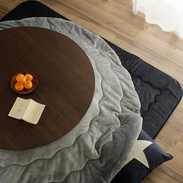 リバーシブルこたつ こたつ掛け布団（円形 75～120cm用）｜こたつ布団