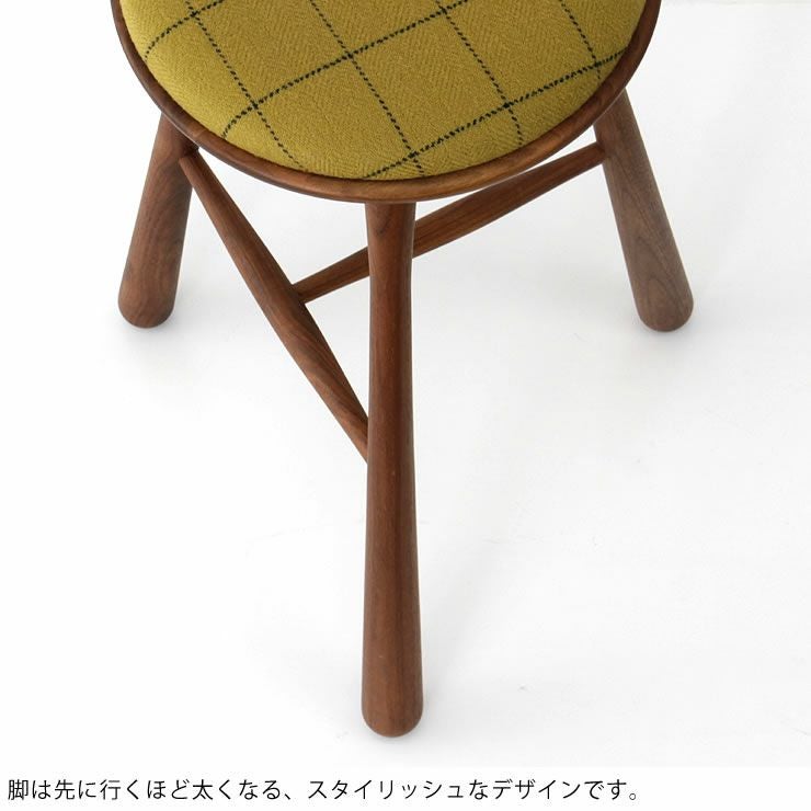 BOWスツールRibbonウォールナット材 高さ61cm_詳細11