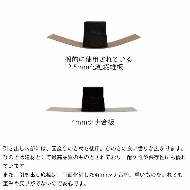 パドウク材の書斎机 130cm幅 杉工場kiva13_詳細13