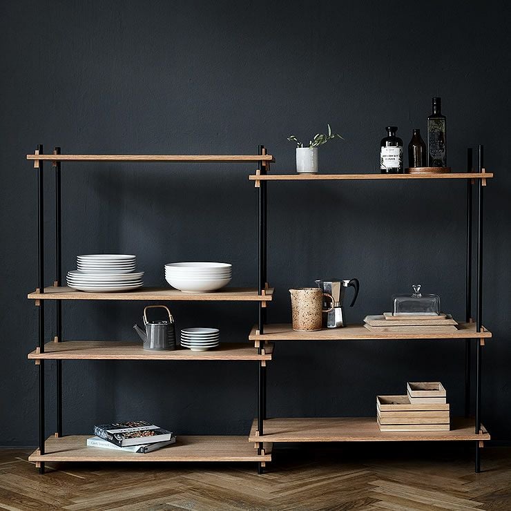 MOEBE（ムーベ）シェルビングシステムダブル 高さ115cm（オーク）_詳細11