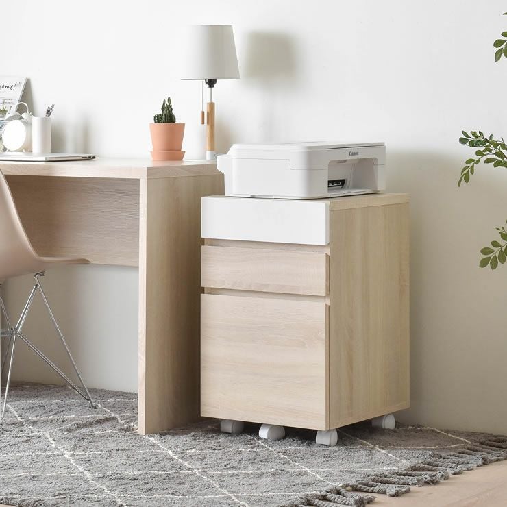 「鏡面×木目」サイドチェスト40cm幅_詳細14