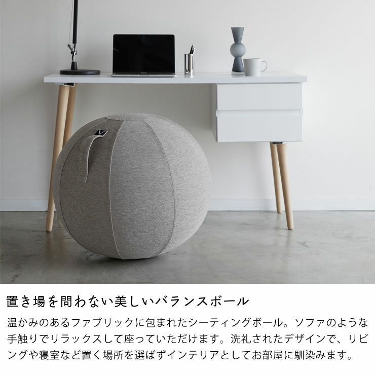 山崎実業 vivora（ビボラ）シーティングボール　ルーノ　シュニールシリーズ ファブリックカバーは置き場を問わない美しいバランスボールカバー