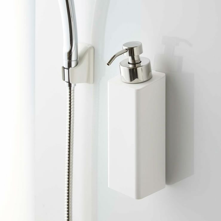 山崎実業マグネットツーウェイディスペンサー TOWER（タワー）泡タイプは壁面に浮かせるから底がぬめらず衛生的