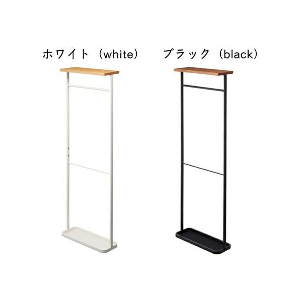 清潔感のある「ホワイト」とシックな「ブラック」の山崎実業天板引っ掛け傘立て TOWER（タワー）