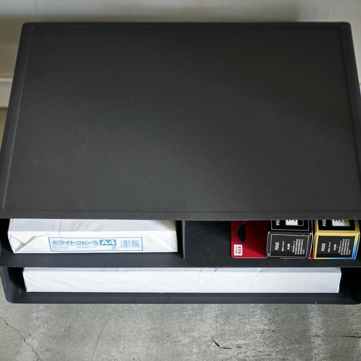 山崎実業ツーウェイプリンター収納ラック　tower（タワー）はコピー用紙やノートパソコン置きなどとしてもご利用いただけます