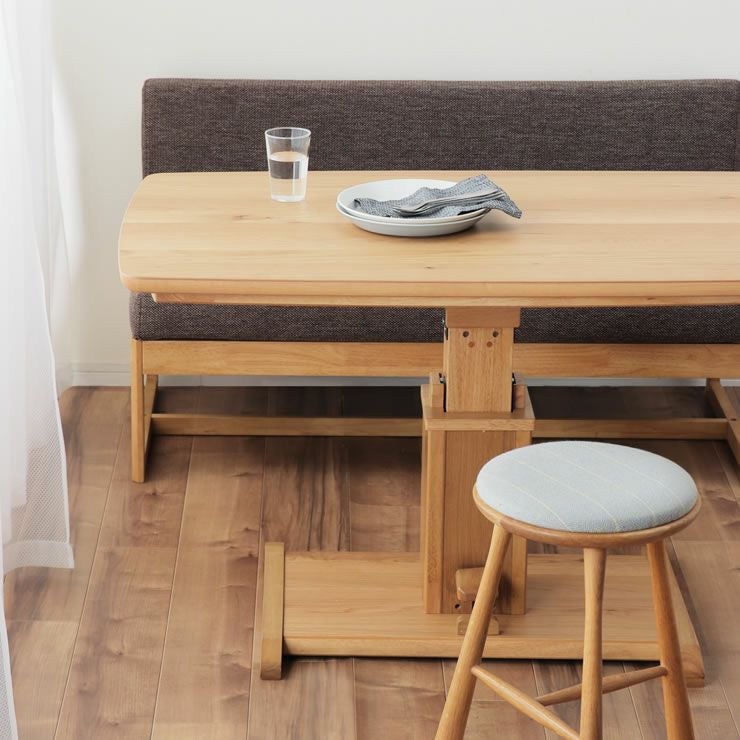 昇降式ダイニングコタツ・こたつ長方形 こたつテーブル（ハイタイプ