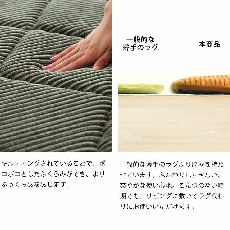 こたつ敷き布団 敷き単品185cm×240cm「長方形105～120cm」用_詳細08