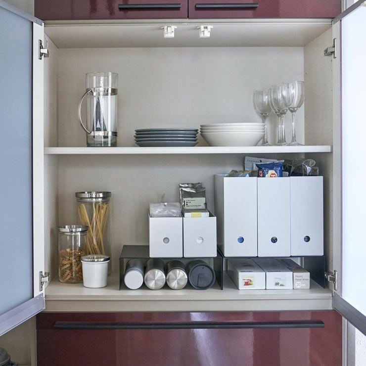 どこに置いても違和感のない汎用性の高いデザインの山崎実業収納ボックス下ラック tower（タワー） 2個組