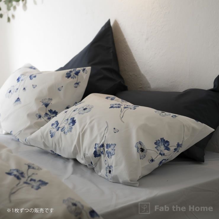 ムートン枕カバー 48cm x 70cm 花柄 枕カバー 花柄 Fab the Home（ファブザホーム） Liza（リザ） ピロー