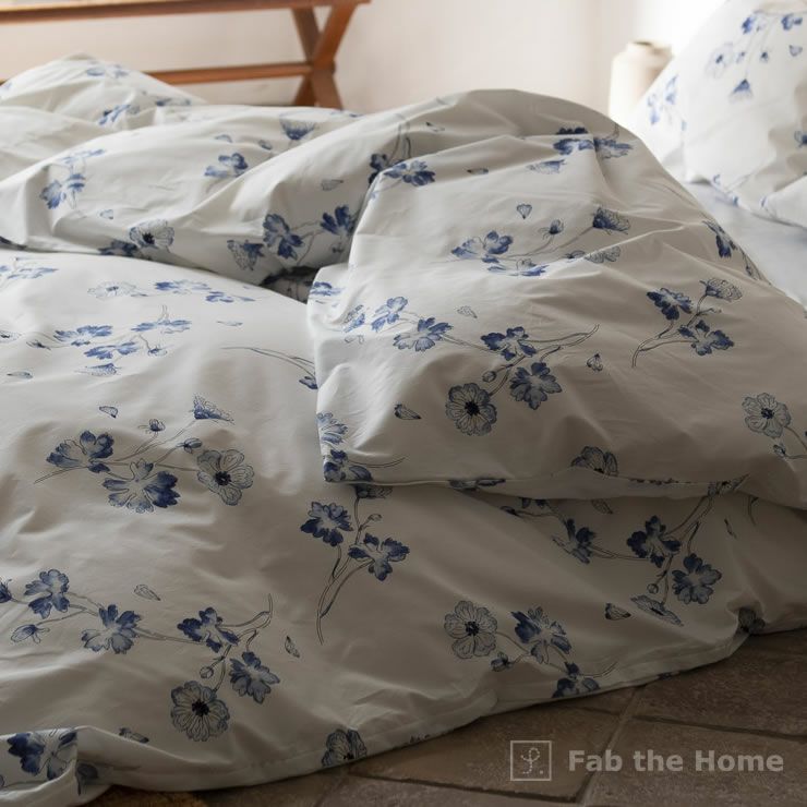 アンティーク風な美しい花柄の掛け布団カバー シングルサイズ