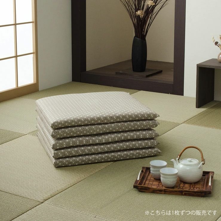 麻の葉柄 固わた座布団55×59cm※代引き不可 座椅子｜座椅子通販【家具の里】